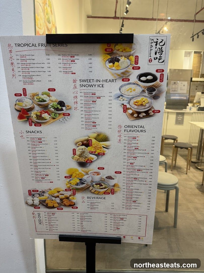 Ji De Chi Dessert Menu