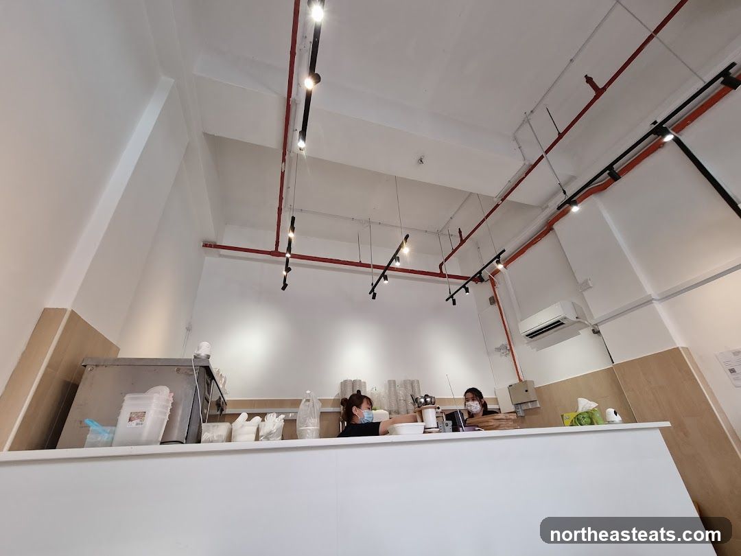Counter area with staff