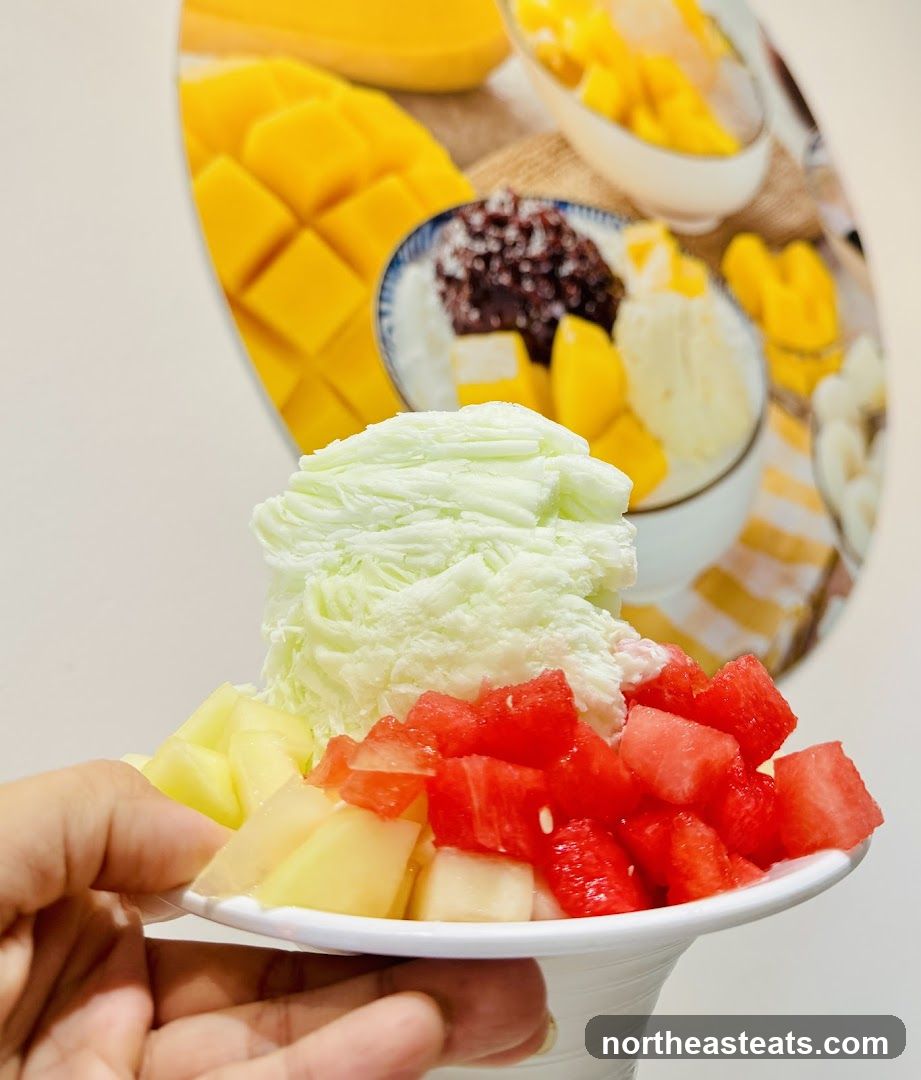 Shaved Ice Dessert with Fruit