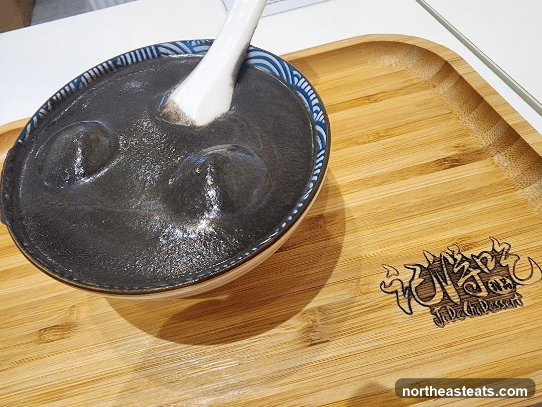 Black Sesame Soup with Dumplings