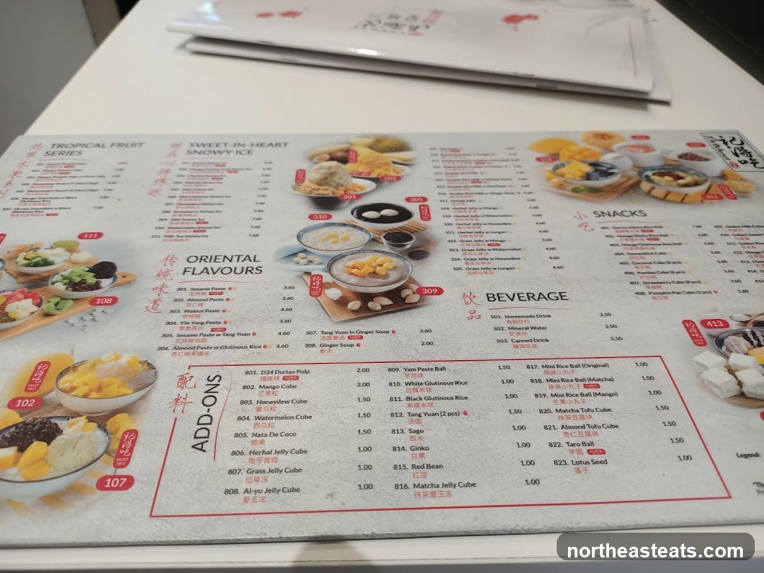 Dessert Menu