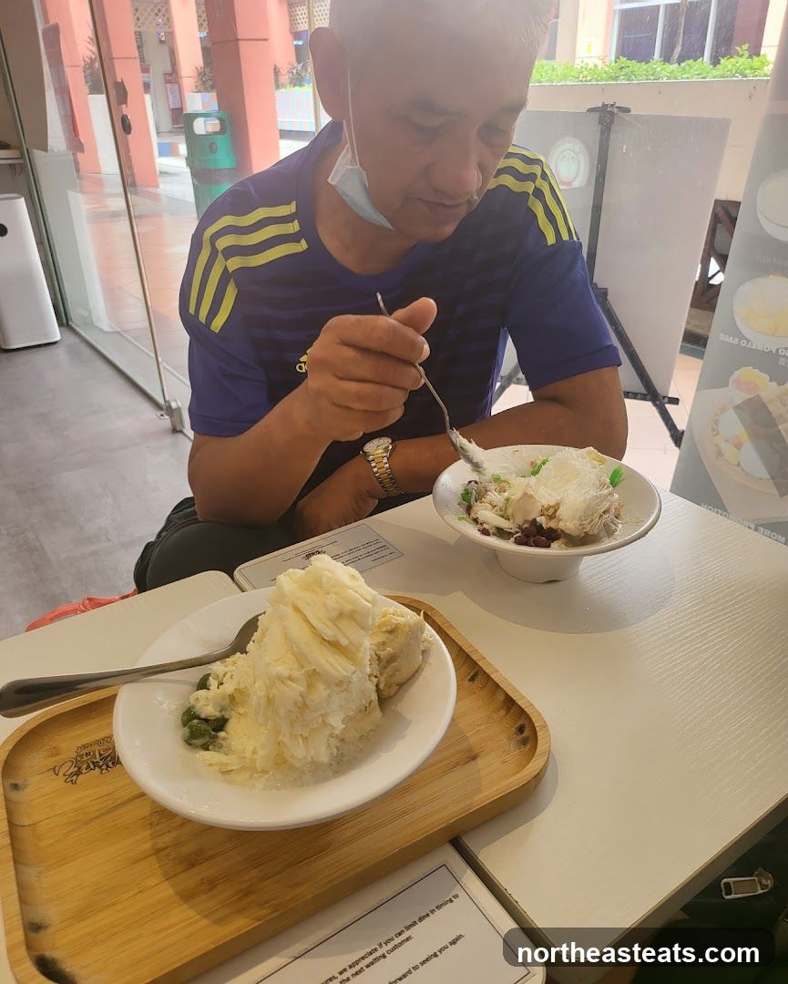 Dessert at a cafe