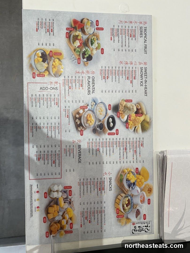 Dessert Menu