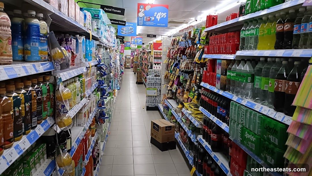 Aisle in a supermarket
