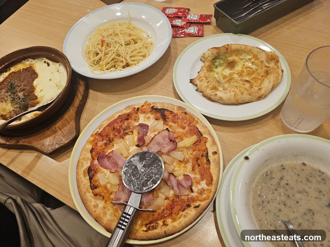Table with Italian Food