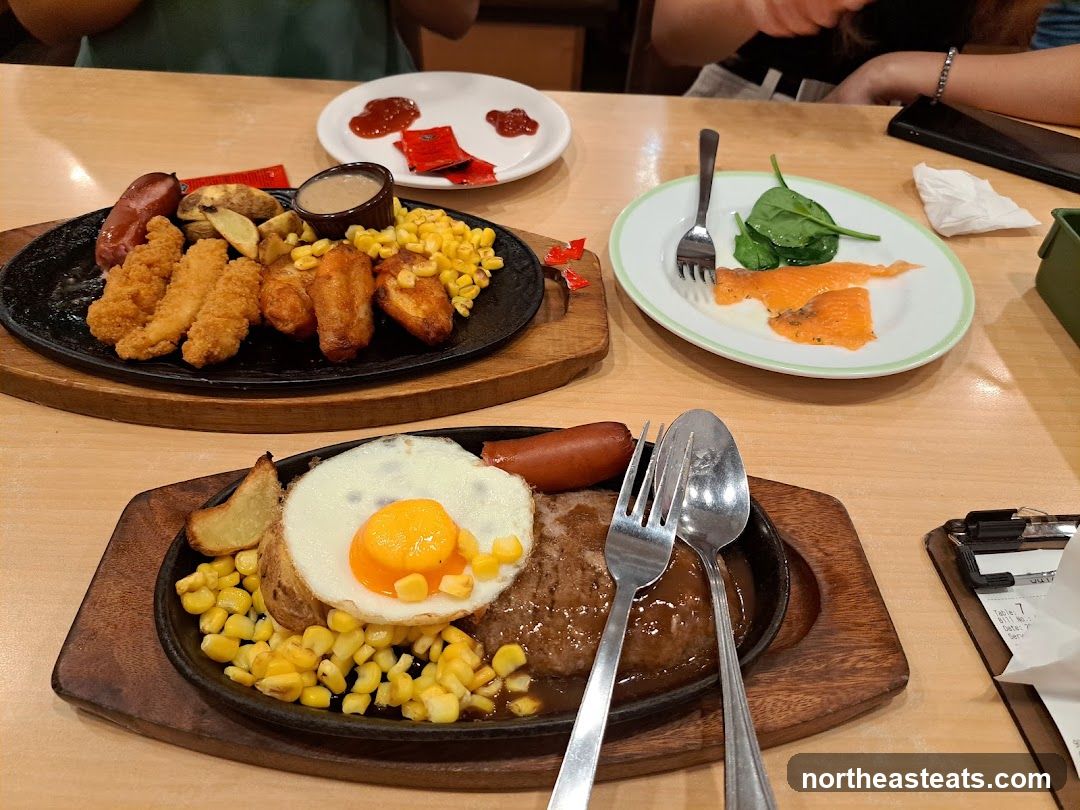 Sizzling Platters with Steak, Chicken, and Salmon