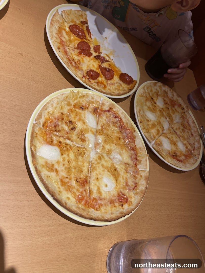 Pizzas on a Table