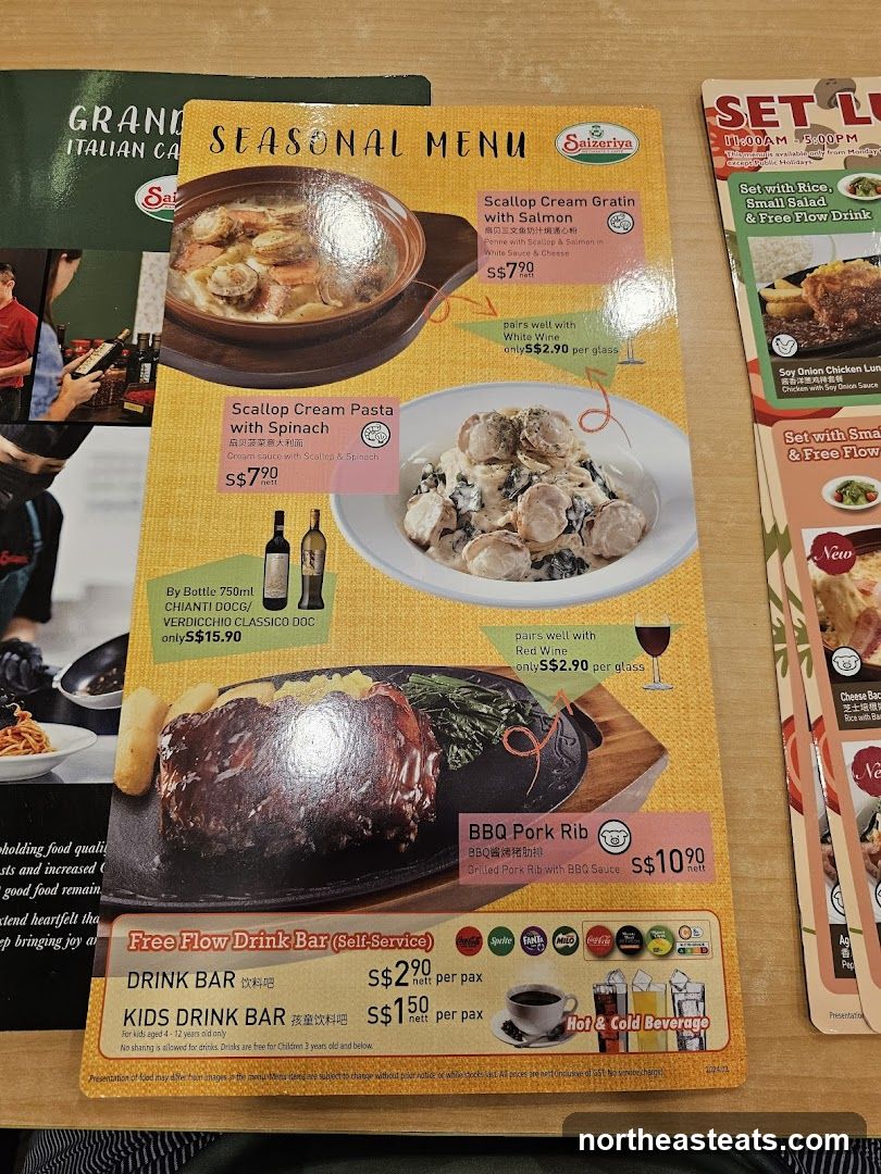 Saizeriya Seasonal Menu