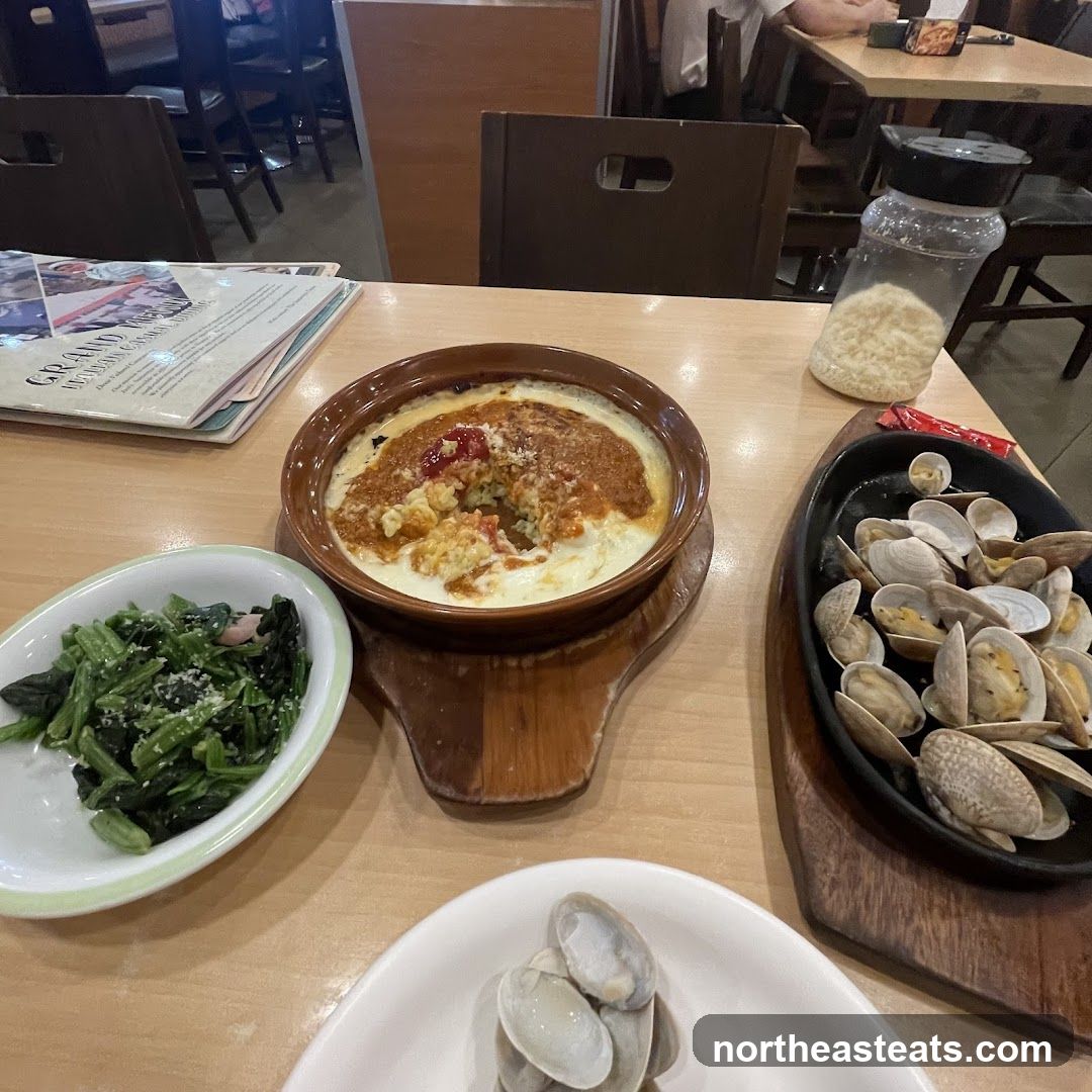 Table with food and menu