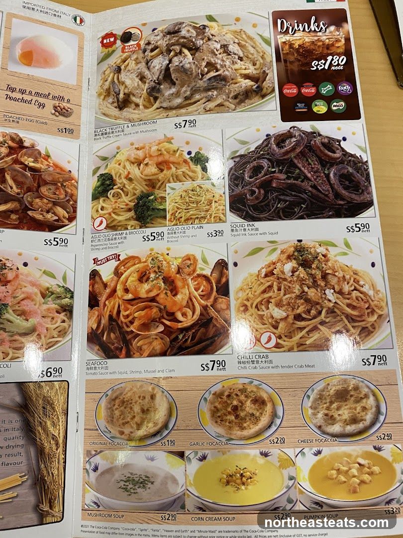 Italian Menu