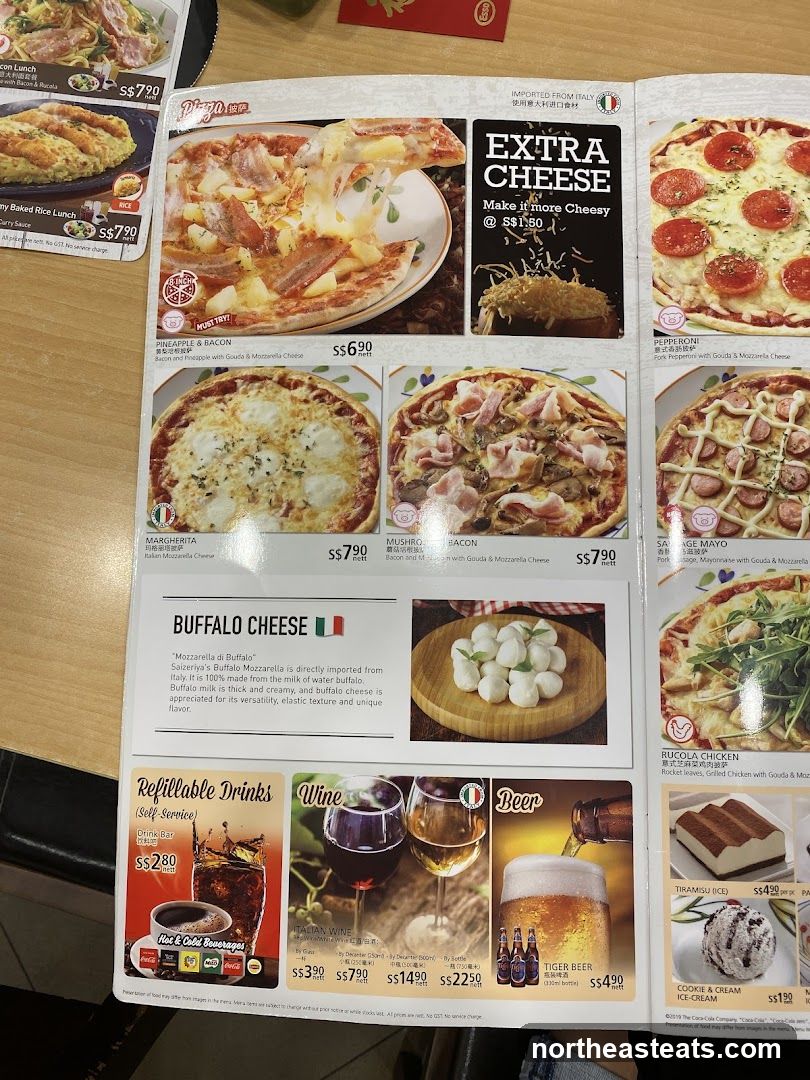 Pizza Menu