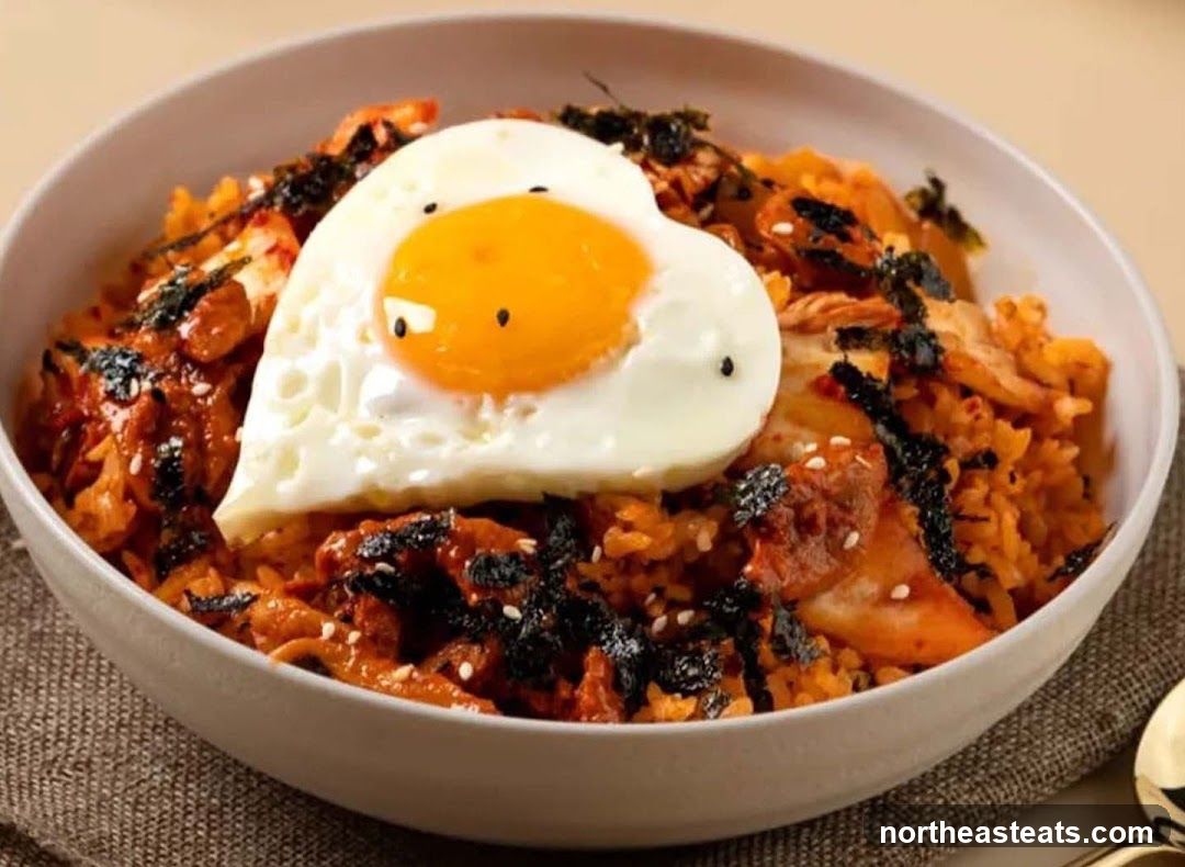 Kimchi Fried Rice with Fried Egg