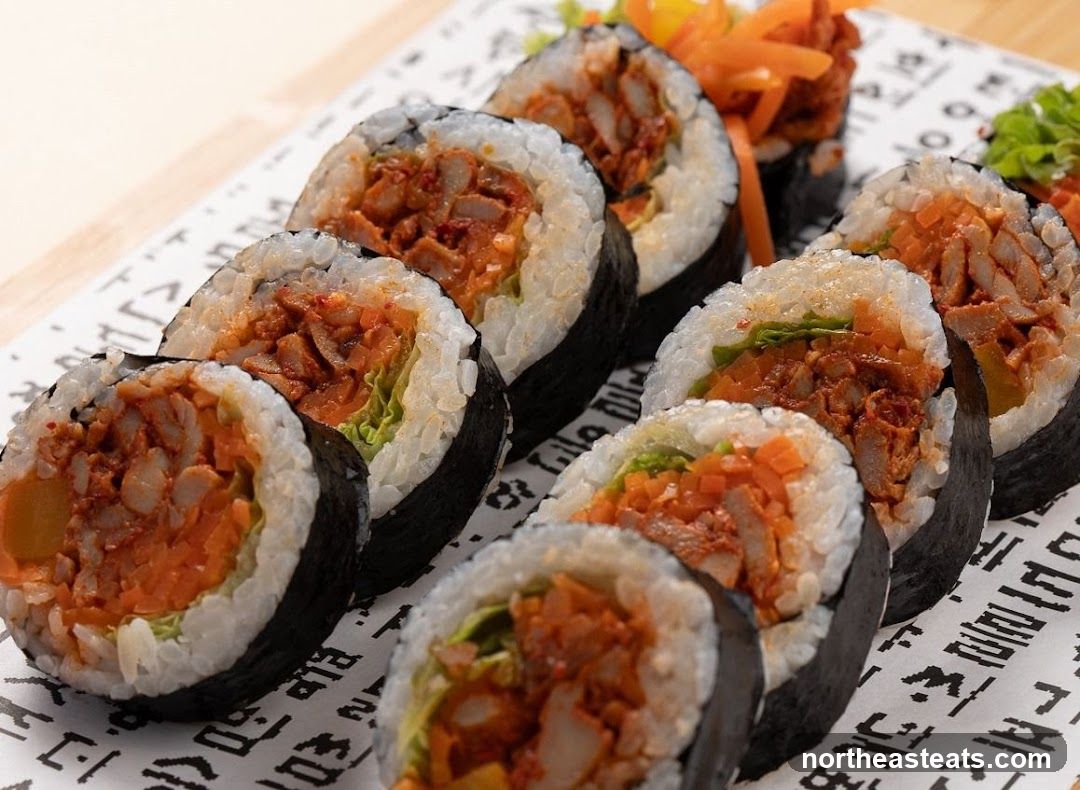 Korean Rolled Rice and Seaweed