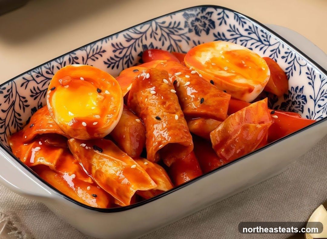 Spicy Korean Rice Cakes with Hard-Boiled Eggs