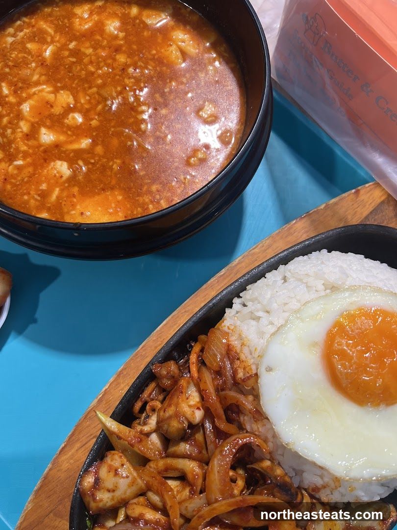 Spicy Squid and Rice with Soup