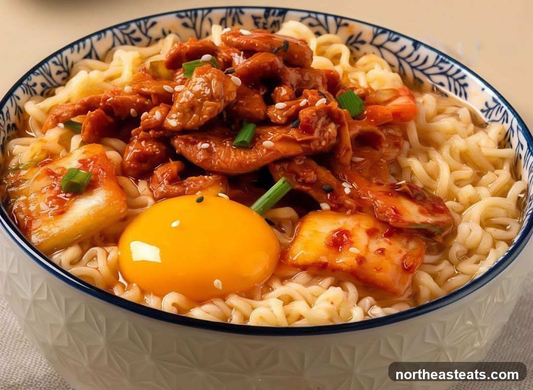 Kimchi Ramen with Egg Yolk