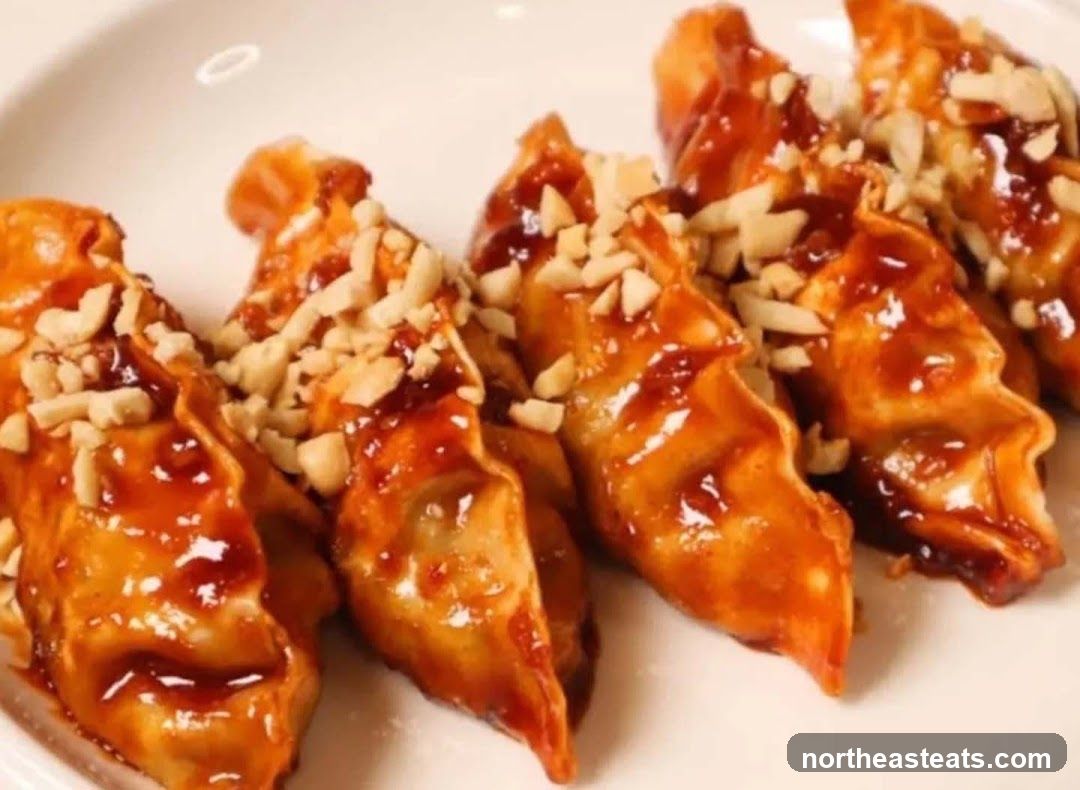Fried Dumplings with Sauce and Nuts