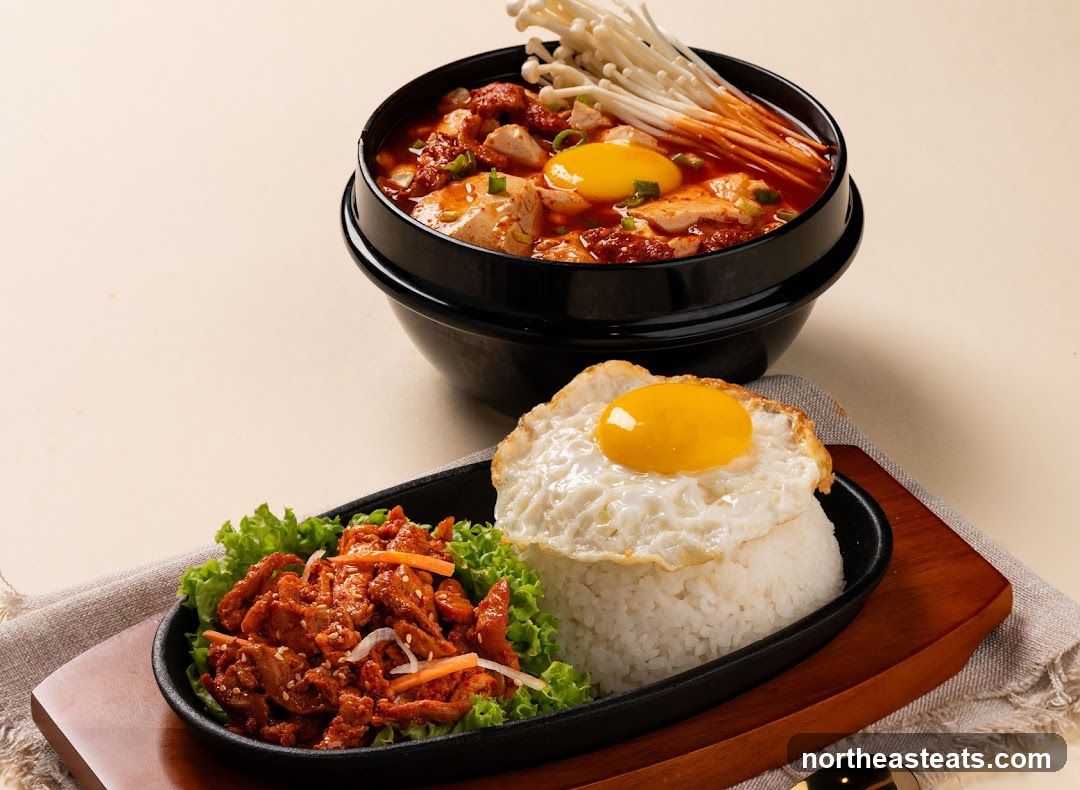 Korean Stew and Rice Dish