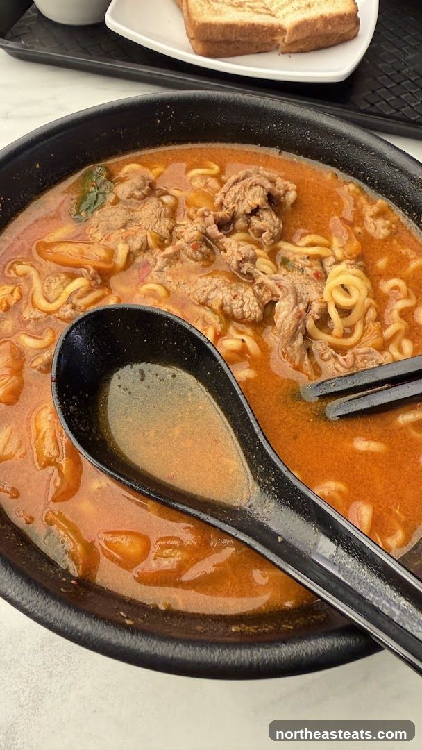 Spicy Noodle Soup with Beef