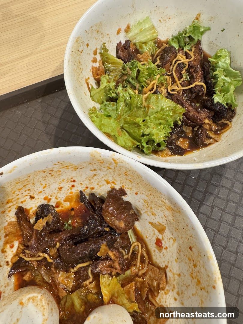 Two bowls of food