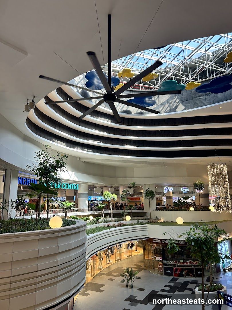 Interior of a multi-level shopping mall