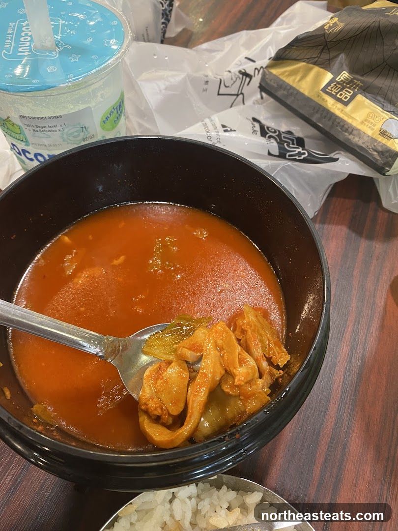 Korean Stew and Coconut Shake