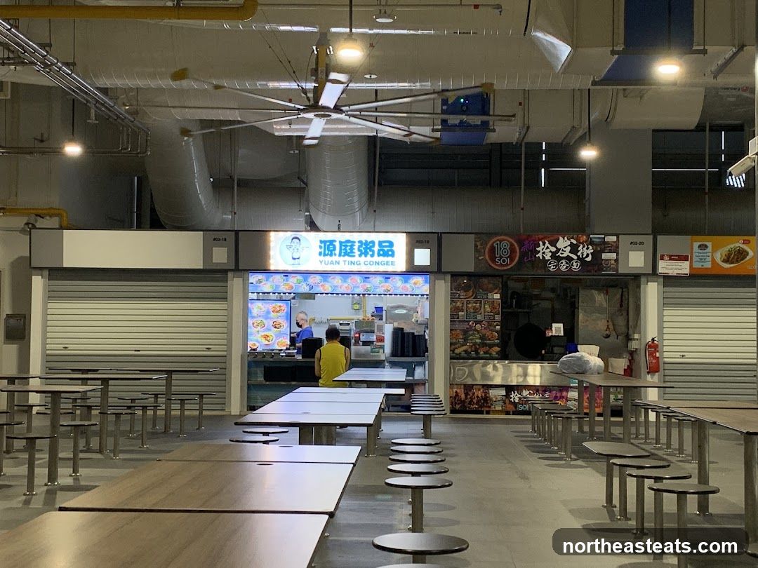 Food court with multiple stalls
