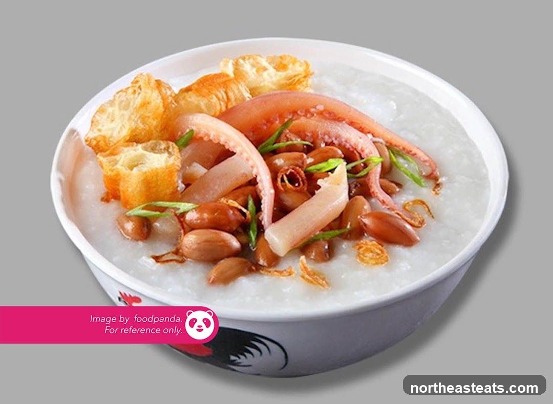 Congee with Octopus and Peanuts