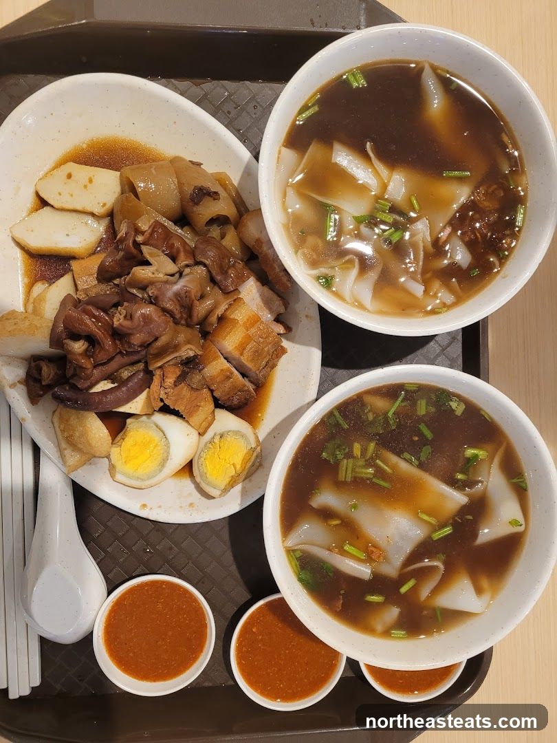 Braised Pork and Intestines with Noodles