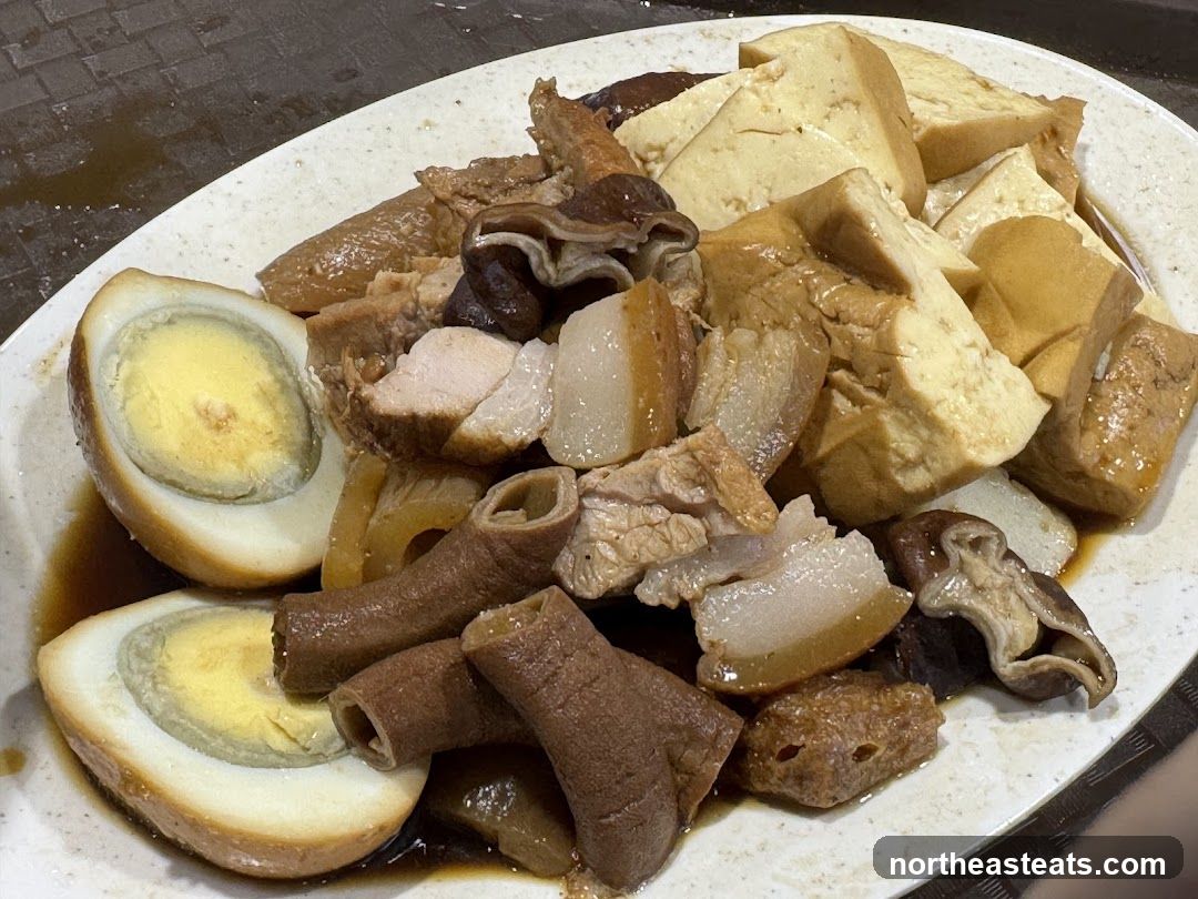 Braised Pork Belly with Eggs and Tofu