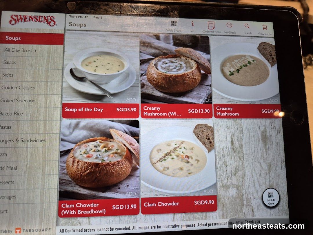 Swensen's Soups Menu