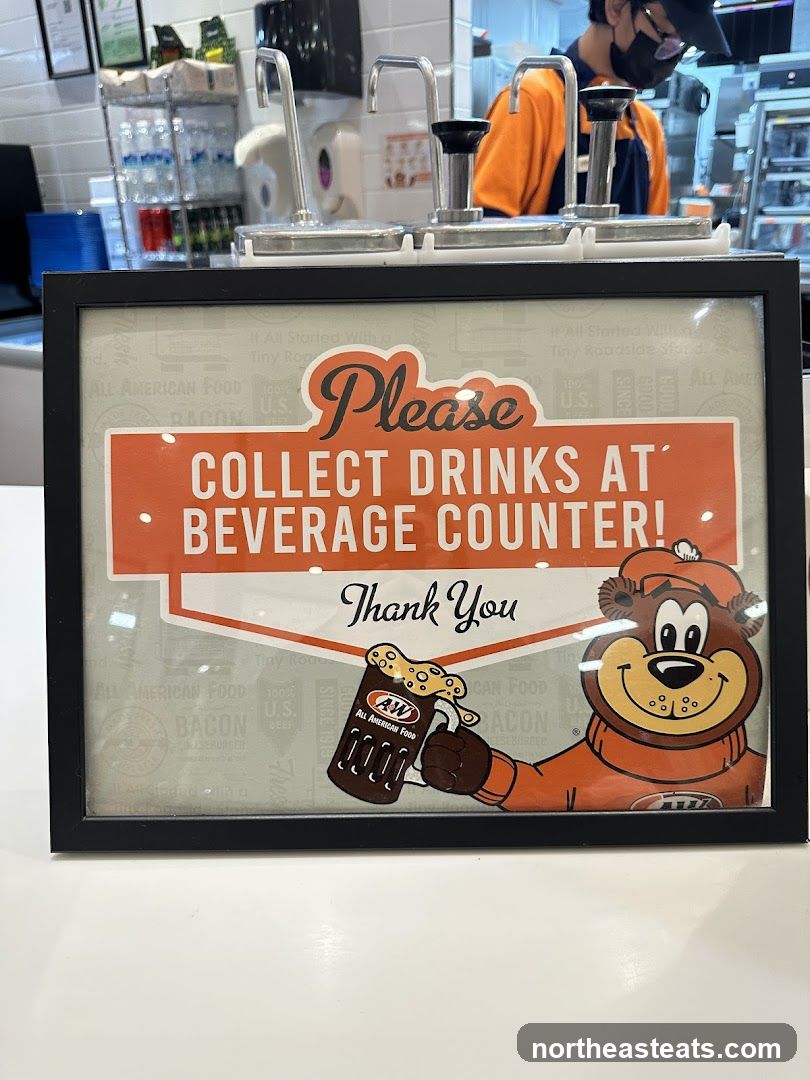 A&W Collect Drinks Sign