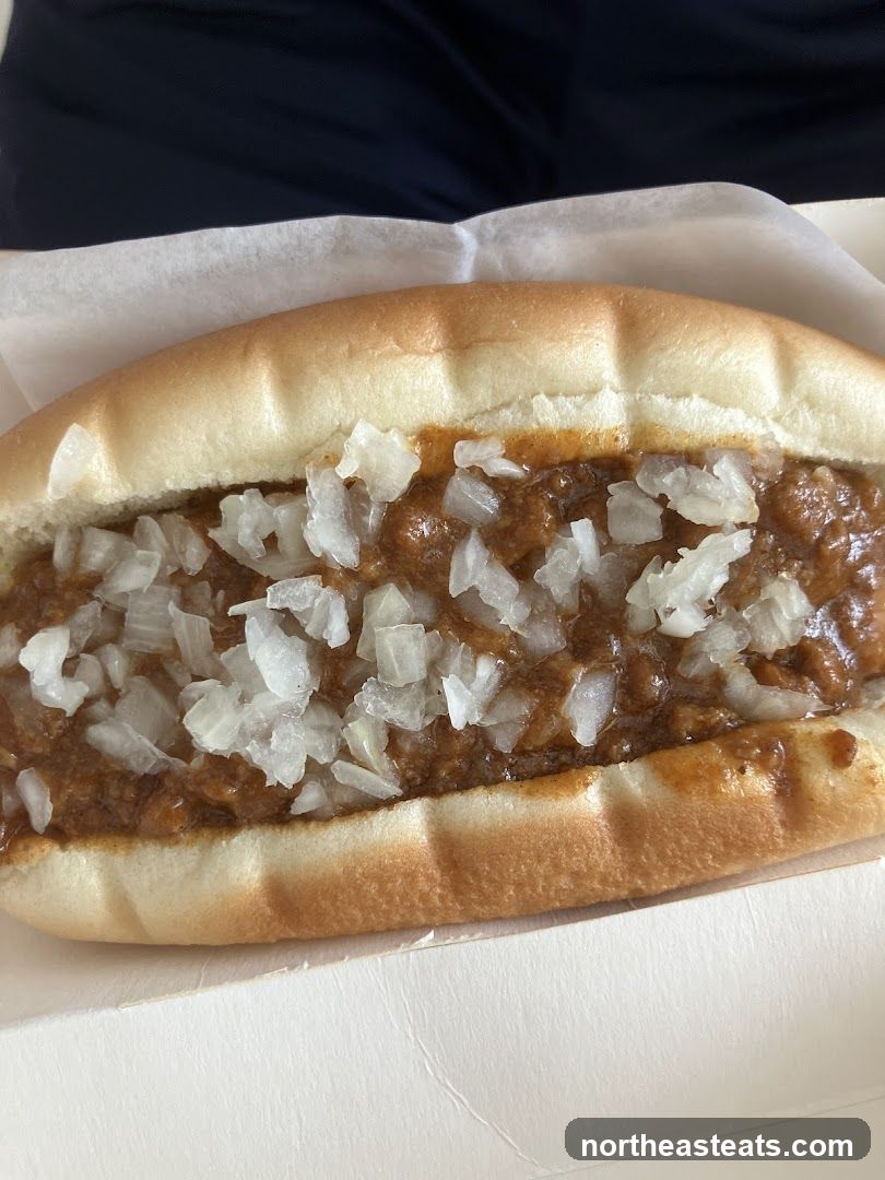 Chili Dog with Onions