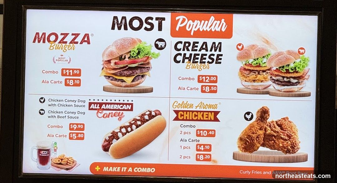 A&W Menu