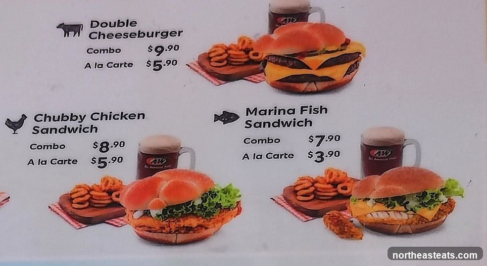 A&W Menu