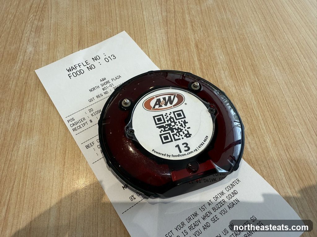 A&W Receipt and Buzzer