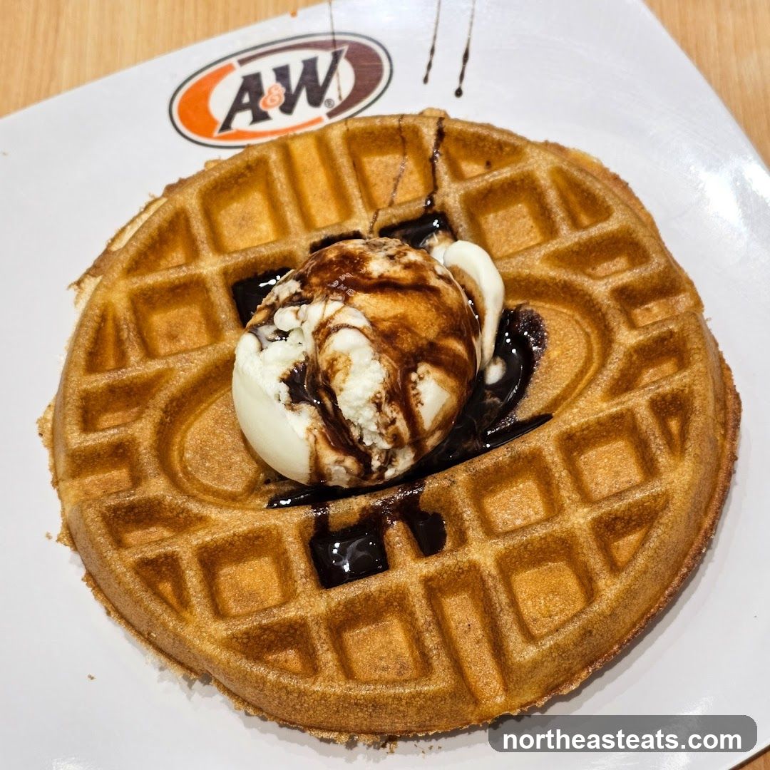 A&W Waffle with Ice Cream
