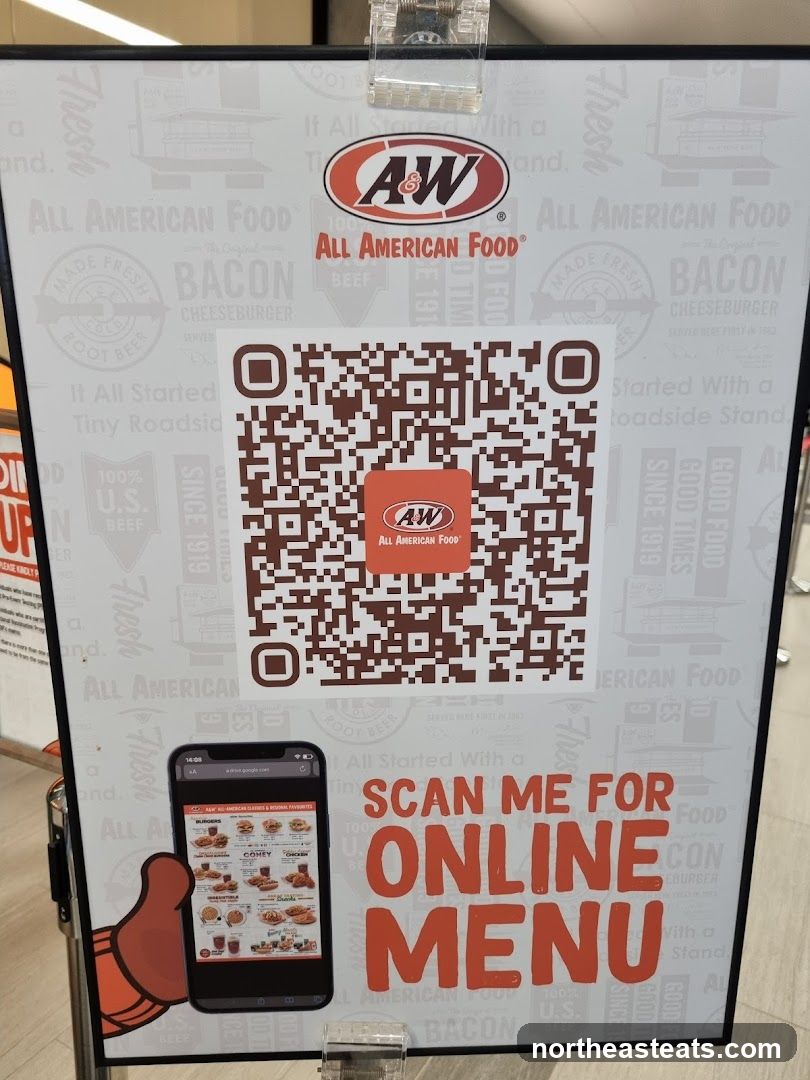 A&W Online Menu QR Code