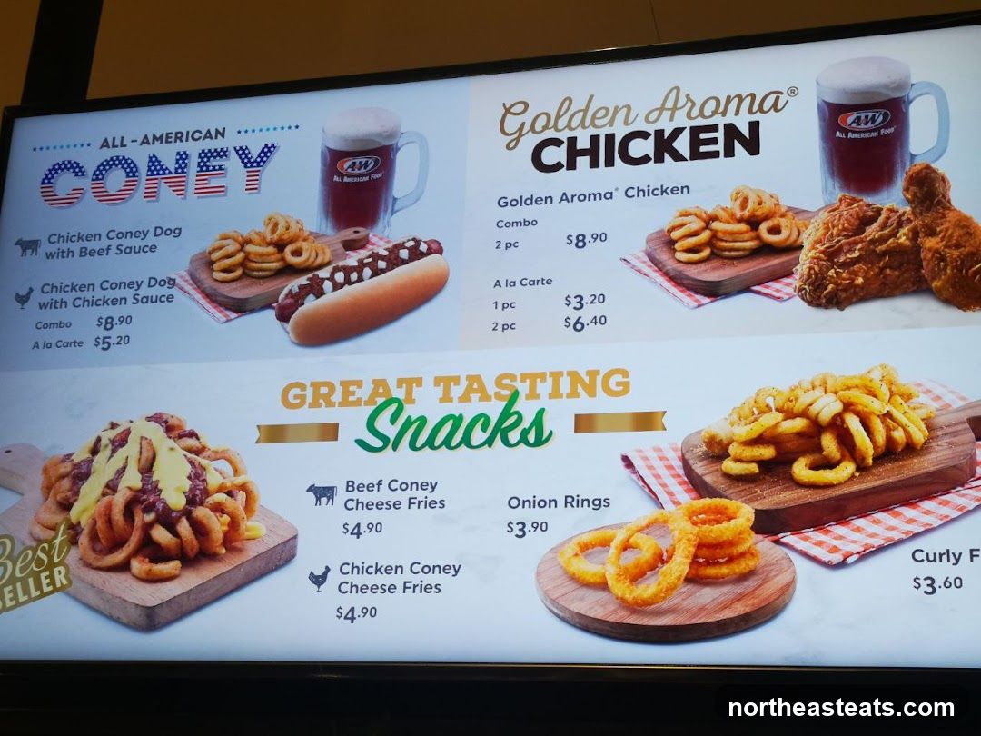 A&W Menu