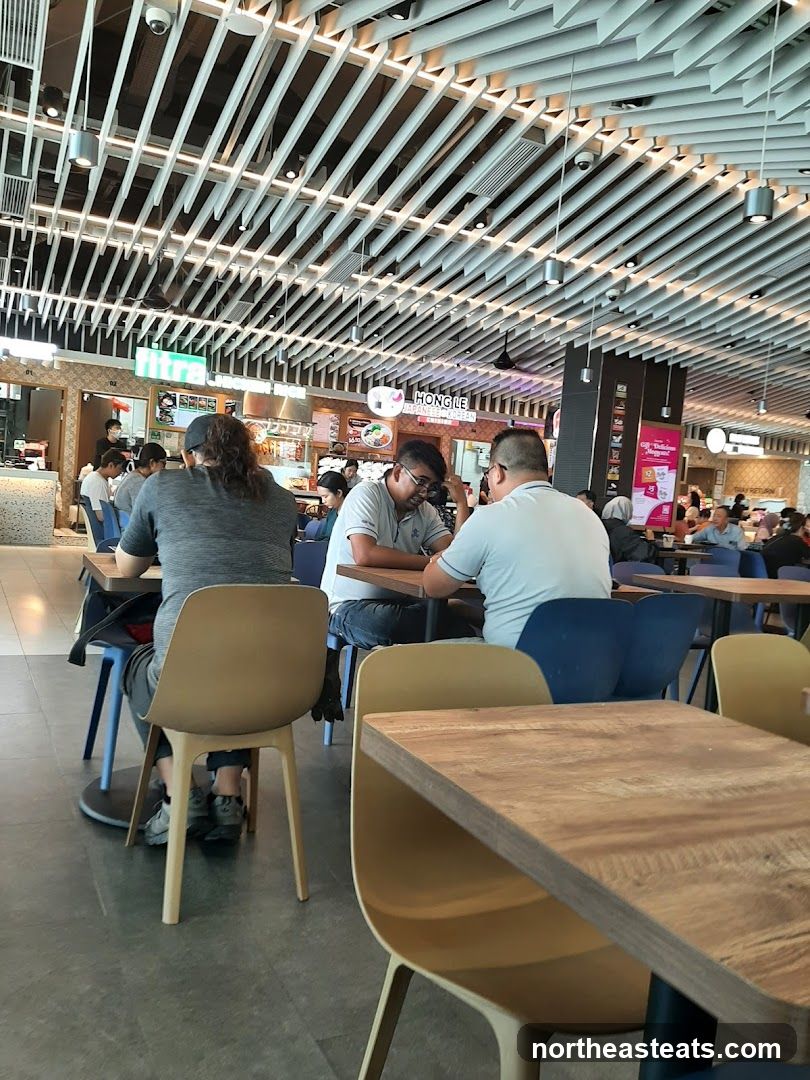 Food court dining area