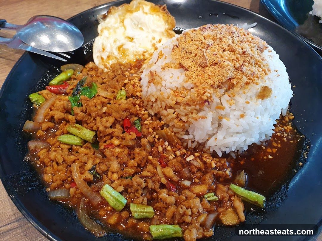 Minced Meat with Rice and Fried Egg