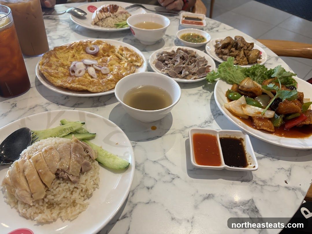 Table with various dishes