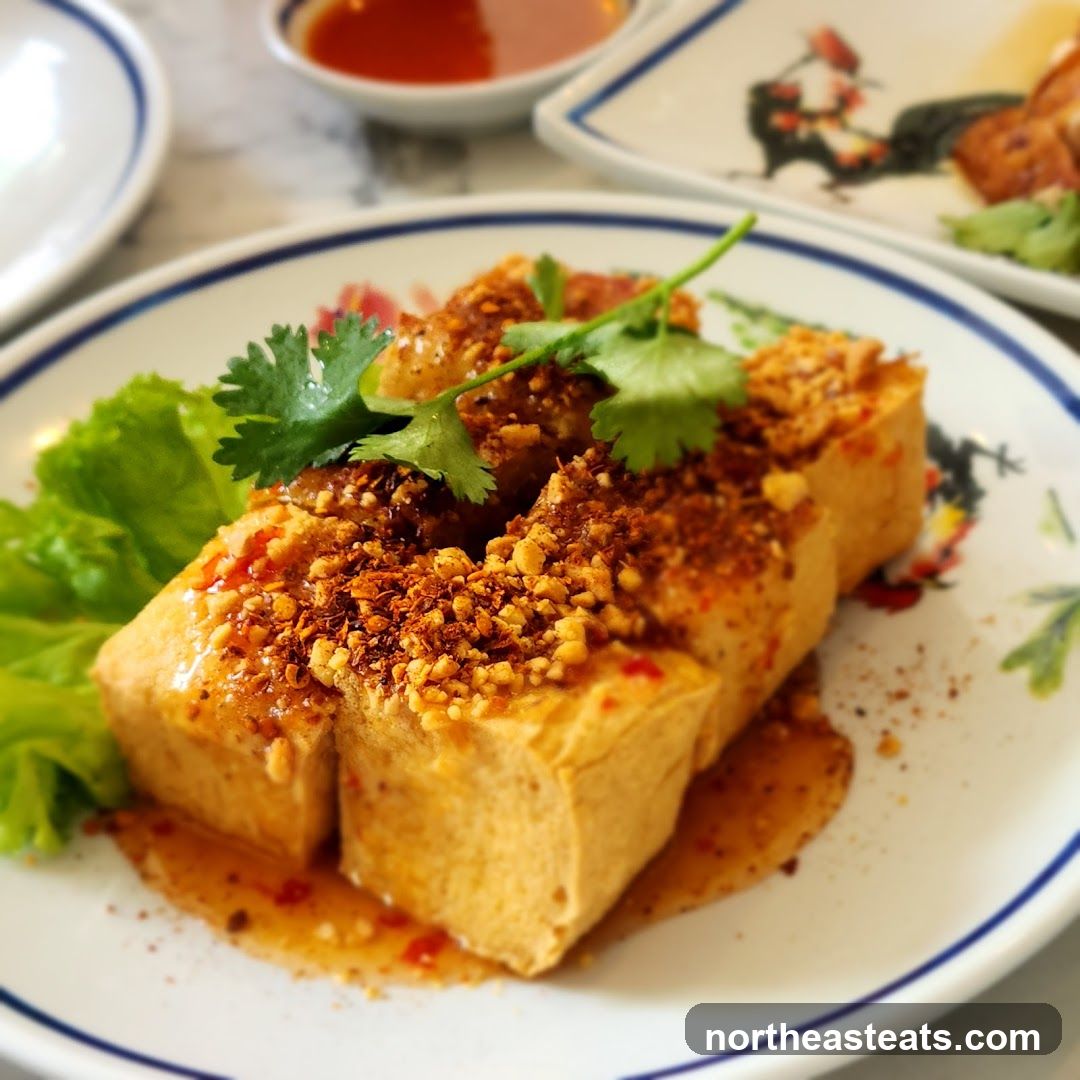 Fried Tofu with Toppings