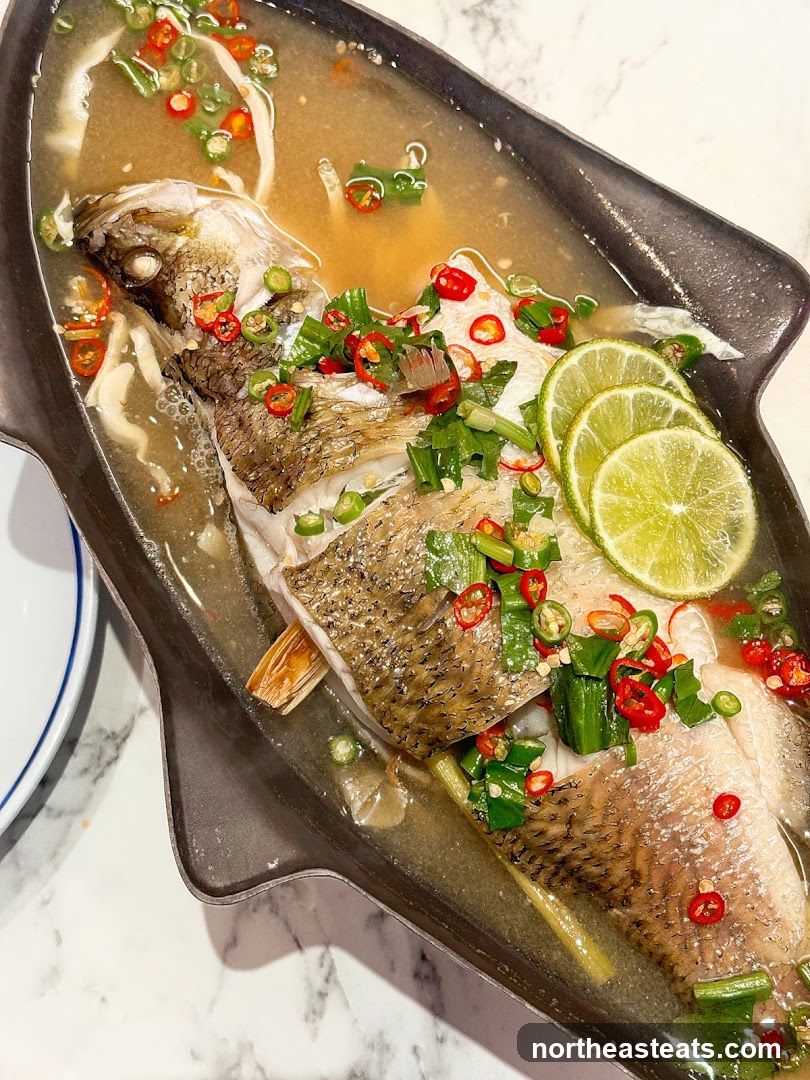 Steamed Fish with Lime and Chili