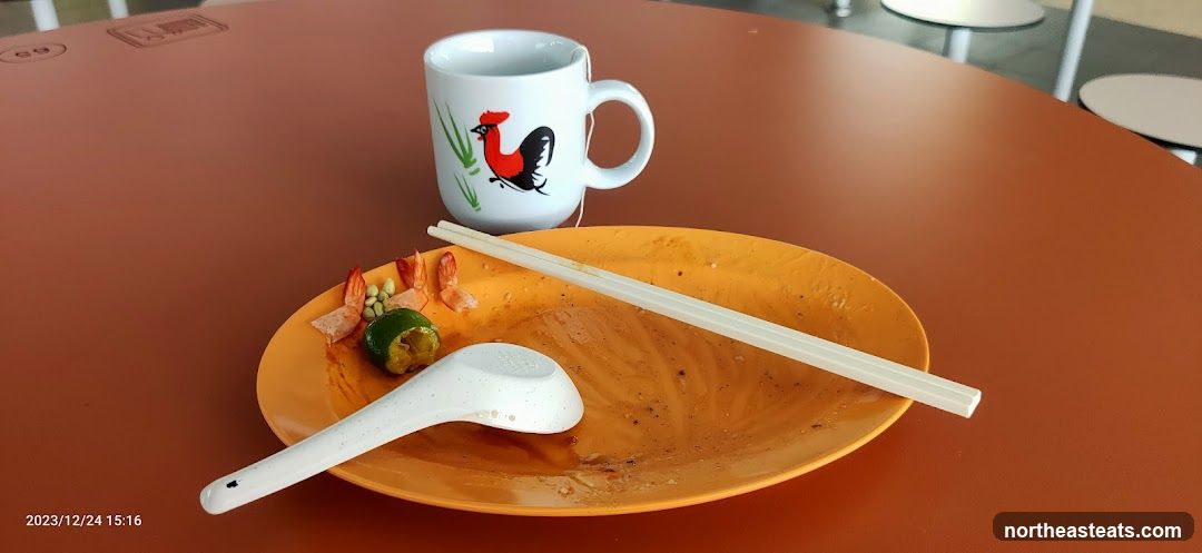 Dirty Plate with Leftovers and Tea Cup