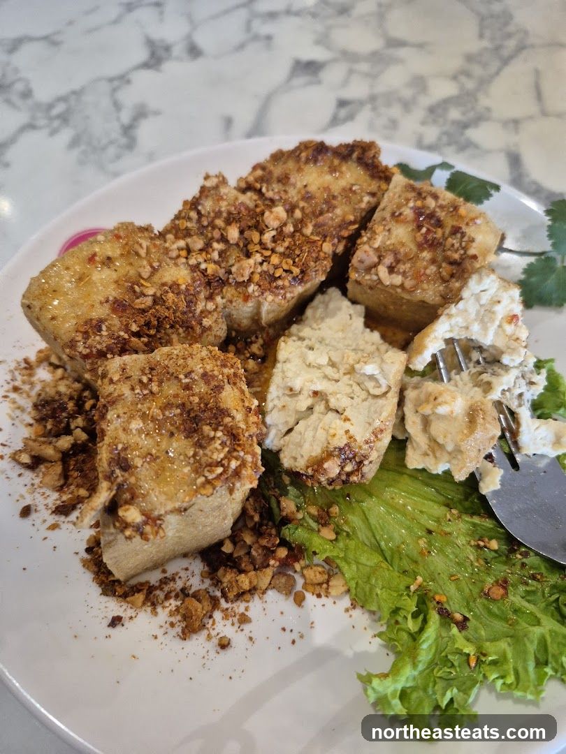 Fried Tofu with Toppings