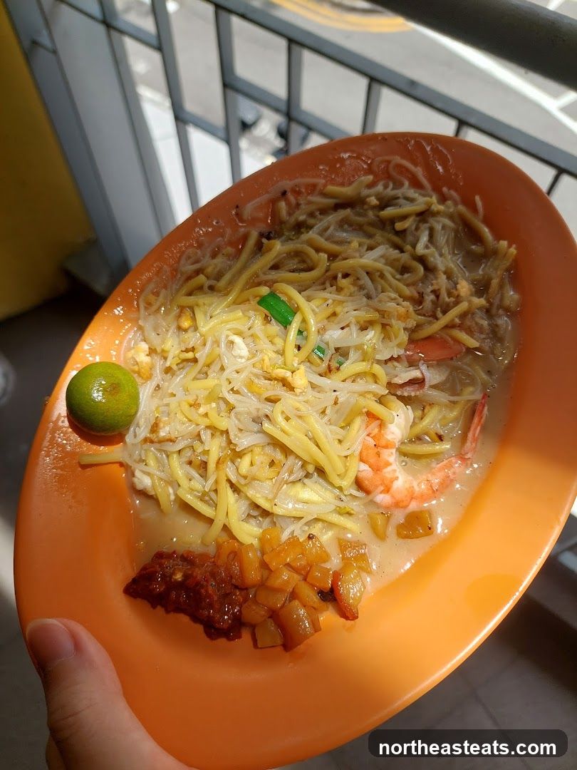 Noodles with Shrimp and Condiments
