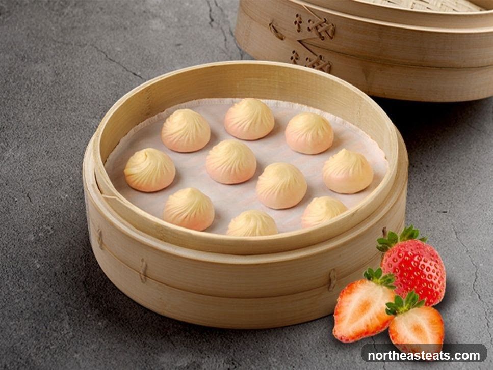 Steamed Buns with Strawberries