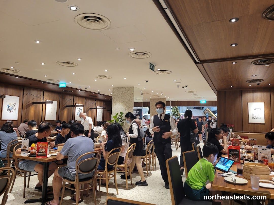 Restaurant Interior with Diners and Staff