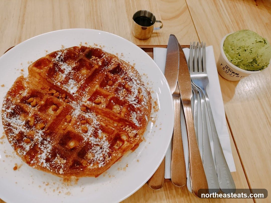 Waffle with Ice Cream